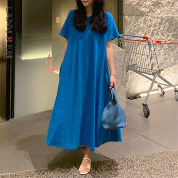 women blue big size long casual dress round neck short sleeve loose fit fashion tide spring summer 2e1102 210507, Black;gray
women blue big size long casual dress round neck short sleeve loose fit fashion tide spring summer 2e1102 210507, Black;gray