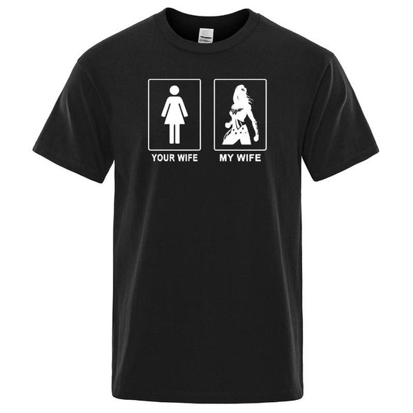 men's t-shirts funny my wife your t-shirt 2021 summer cotton short sleeve character printed, White;black
men's t-shirts funny my wife your t-shirt 2021 summer cotton short sleeve character printed, White;black