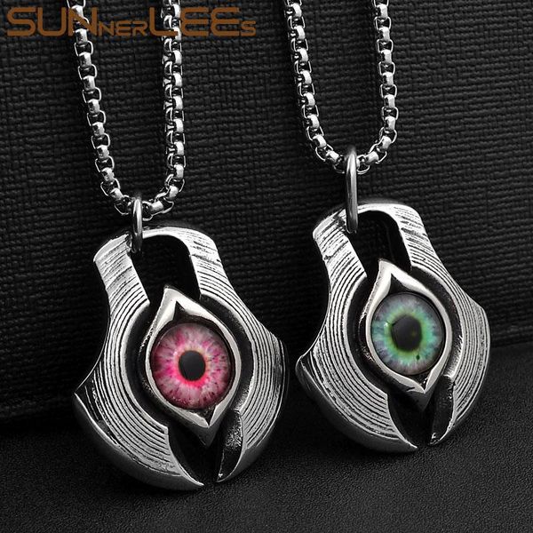 pendant necklaces sunnerlees fashion jewelry stainless steel punk eyes necklace link chain optional for mens womens sp64, Silver
pendant necklaces sunnerlees fashion jewelry stainless steel punk eyes necklace link chain optional for mens womens sp64, Silver
