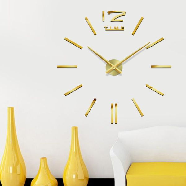 wall clocks big size golden clock diy watch living room decor acrylic frameless home decoration without battery
wall clocks big size golden clock diy watch living room decor acrylic frameless home decoration without battery