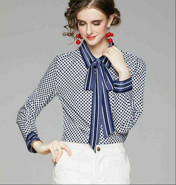 womens shirts women dot classic woman print femme elegant blouses lady bow tie drop, White
womens shirts women dot classic woman print femme elegant blouses lady bow tie drop, White