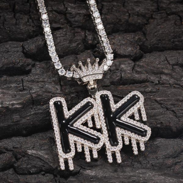 factory custom name crown bail drip initials bubble letters chain pendant necklaces for men women cubic zircon hip hop jewelry, Silver
factory custom name crown bail drip initials bubble letters chain pendant necklaces for men women cubic zircon hip hop jewelry, Silver