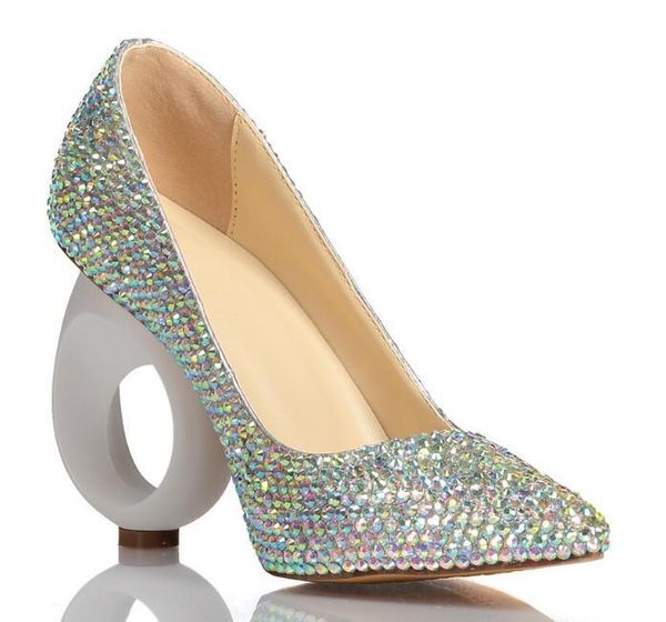 fashion silver bling rhinestones design women's high heel pumps summer party wedding pointed toe bridal crystal shoes dress, Black
fashion silver bling rhinestones design women's high heel pumps summer party wedding pointed toe bridal crystal shoes dress, Black