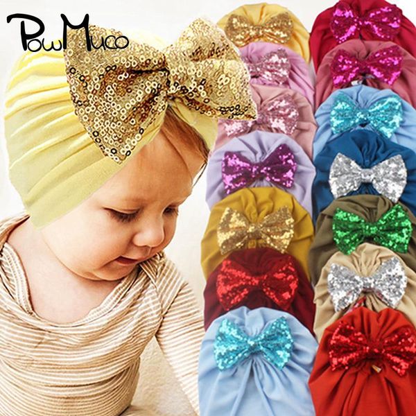 powmuco glitter sequins bowknot toddler elastic hats 18*17 cm solid color soft polyester cotton baby caps children turban beanies
powmuco glitter sequins bowknot toddler elastic hats 18*17 cm solid color soft polyester cotton baby caps children turban beanies