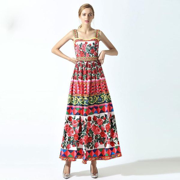 casual dresses 2021 summer runway maxi dress women's spaghetti strap cute charming rose flower floral print beading long, Black;gray
casual dresses 2021 summer runway maxi dress women's spaghetti strap cute charming rose flower floral print beading long, Black;gray