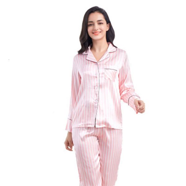 women's sleepwear rayon silk pajamas set women stripe pink pyjama long shirt pants female homewear 2piece/set f4ea, Black;red
women's sleepwear rayon silk pajamas set women stripe pink pyjama long shirt pants female homewear 2piece/set f4ea, Black;red