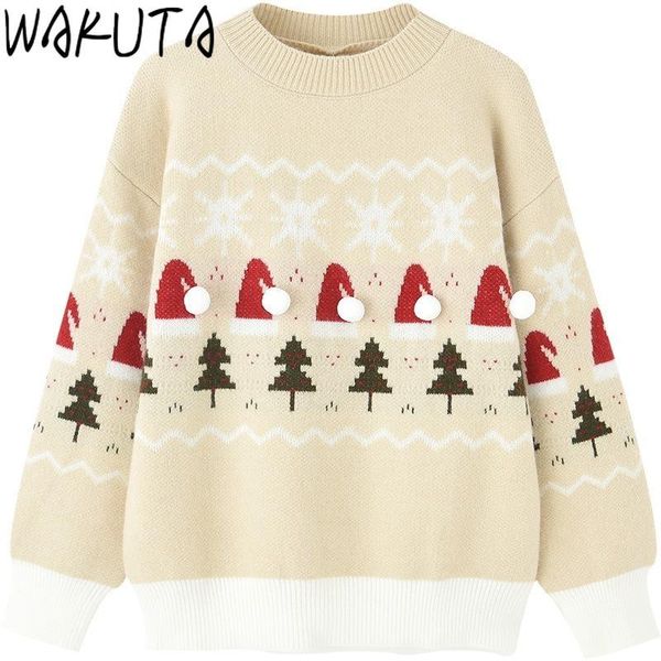women's sweaters wakuta women christmas sweater ladies knitted jumper fall winter 2021 femme snowflake elk print and pullovers, White;black
women's sweaters wakuta women christmas sweater ladies knitted jumper fall winter 2021 femme snowflake elk print and pullovers, White;black