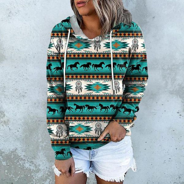 women's hoodies & sweatshirts vintage print womens ladies long sleeve casual pullover clothes with pocket aztec style sweatshirt sudade, Black
women's hoodies & sweatshirts vintage print womens ladies long sleeve casual pullover clothes with pocket aztec style sweatshirt sudade, Black