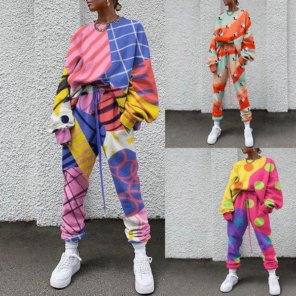 women's tracksuits autumn and winter fashion printing round neck long-sleeved trousers casual sports two-piece sweater suit, Gray
women's tracksuits autumn and winter fashion printing round neck long-sleeved trousers casual sports two-piece sweater suit, Gray