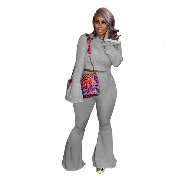 selling women solid sportwear two piece sets lady high waist ny bell-bottomed pants o-neck flared sleeve tracksuits, White
selling women solid sportwear two piece sets lady high waist ny bell-bottomed pants o-neck flared sleeve tracksuits, White