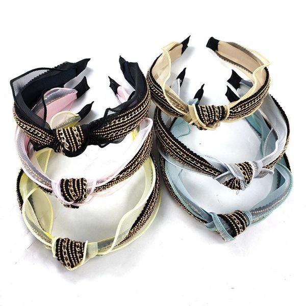 fashion lace knot hairband wide side headband women shining gold chain headwear casual hair accessories turban
fashion lace knot hairband wide side headband women shining gold chain headwear casual hair accessories turban