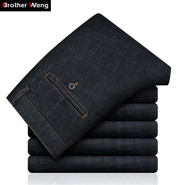 men's business jeans autumn winter new classic style fashion casual straight black denim pants male brand trousers 210331, Blue
men's business jeans autumn winter new classic style fashion casual straight black denim pants male brand trousers 210331, Blue