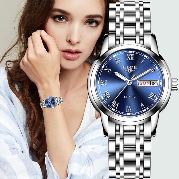 women watches lige lady fashion casual simple full steel waterproof wrist watch girls relogio feminino wristwatches, Slivery;brown
women watches lige lady fashion casual simple full steel waterproof wrist watch girls relogio feminino wristwatches, Slivery;brown