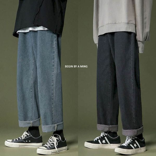 men's jeans straight jeans men women fall/winter trend loose wide-leg pants all-match casual hong kong style trousers cool streetw, Blue
men's jeans straight jeans men women fall/winter trend loose wide-leg pants all-match casual hong kong style trousers cool streetw, Blue
