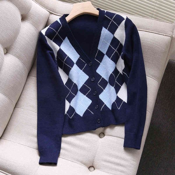 elegant women v-neck button sweater autumn fashion ladies plaid female sweet girls slim cardigans chic 210430, White;black
elegant women v-neck button sweater autumn fashion ladies plaid female sweet girls slim cardigans chic 210430, White;black