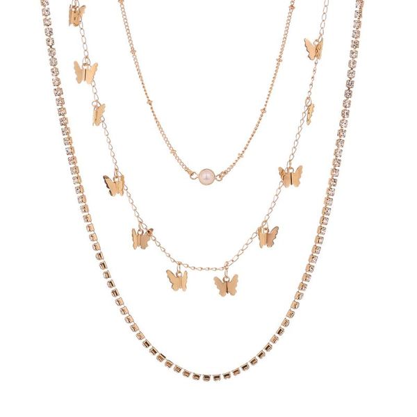 pendant necklaces 2021 vintage bohemian multilayer butterfly choker for women pearl gold chains neck jewelry holiday summer party gifts, Silver
pendant necklaces 2021 vintage bohemian multilayer butterfly choker for women pearl gold chains neck jewelry holiday summer party gifts, Silver