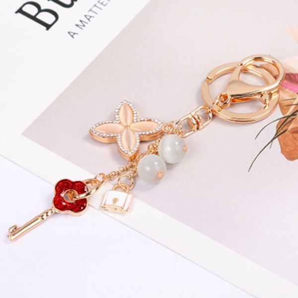 keychains creative opal four-leaf clover keychain fashion pendant exquisite key chain bag ornaments car, Silver
keychains creative opal four-leaf clover keychain fashion pendant exquisite key chain bag ornaments car, Silver