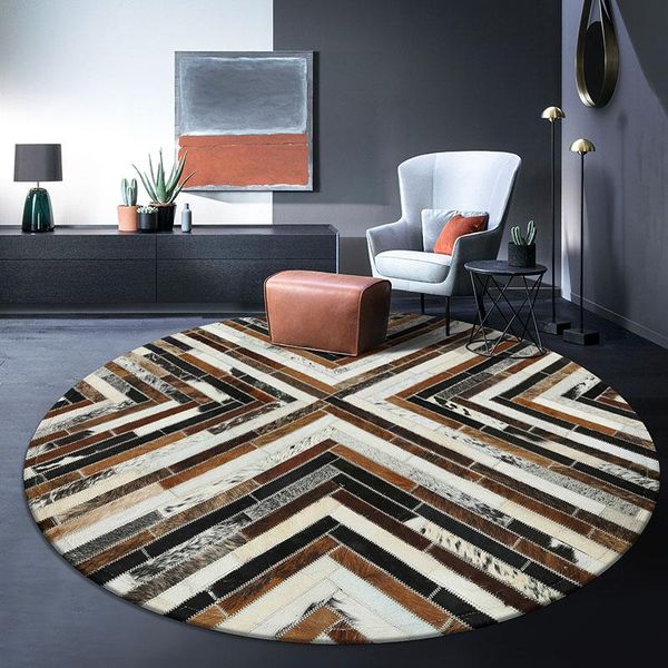 carpets luxury cowhide seamed round rug shaped natrual cowskin carpet for living room bedroom decoration american style
carpets luxury cowhide seamed round rug shaped natrual cowskin carpet for living room bedroom decoration american style