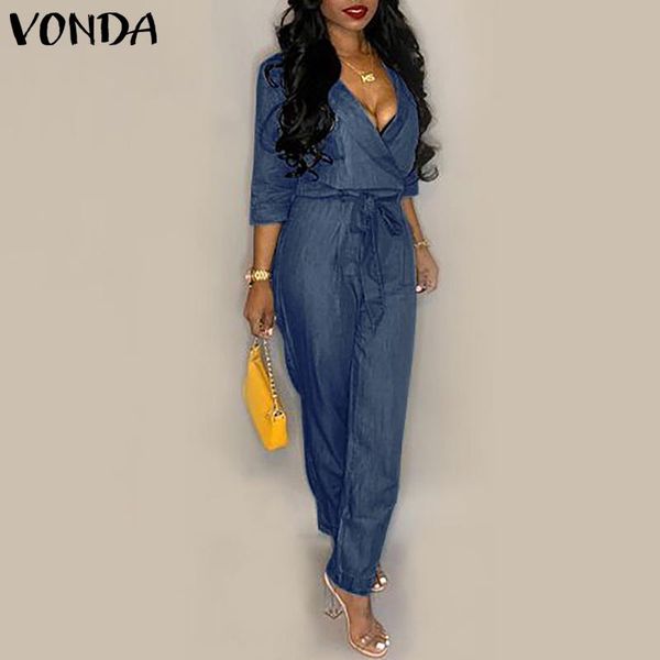 women's jumpsuits & rompers vonda denim womens jumpsuit 2021 summer v neck playsuit plus size pants casual loose overalls femme oversiz, Black;white
women's jumpsuits & rompers vonda denim womens jumpsuit 2021 summer v neck playsuit plus size pants casual loose overalls femme oversiz, Black;white