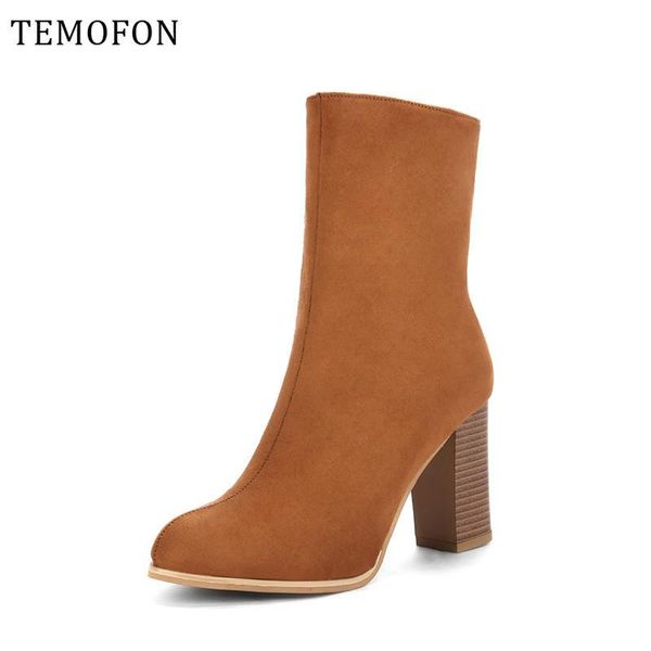 boots ladies high heel ankle women winter autumn plus size pointed toe fashion suede female shoes botines hvt380, Black
boots ladies high heel ankle women winter autumn plus size pointed toe fashion suede female shoes botines hvt380, Black