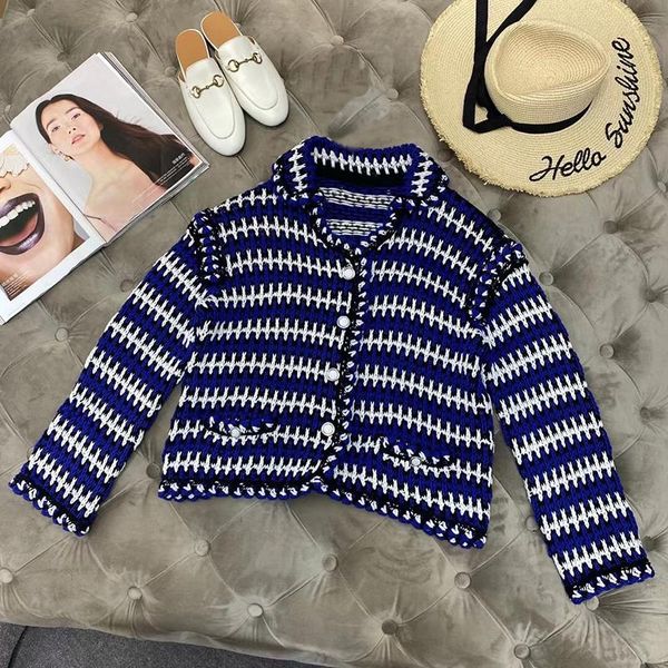 woolen knitted striped jacket for women single breasted blue patchwork white cardigans coats lady 2021 women's jackets, Black;brown
woolen knitted striped jacket for women single breasted blue patchwork white cardigans coats lady 2021 women's jackets, Black;brown