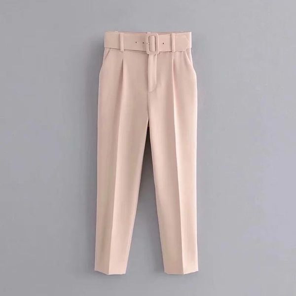 women's pants & capris woman high waist spring autumn blue suit sashes pockets office ladies fashion solid trousers, Black;white
women's pants & capris woman high waist spring autumn blue suit sashes pockets office ladies fashion solid trousers, Black;white