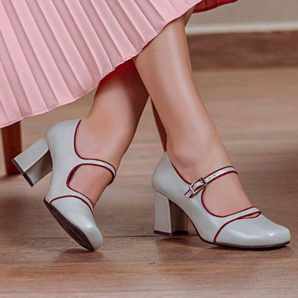 dress shoes woman pu leather chunky high heels pumps ladies buckle strap square toe party chaussure femme zapatos de mujer, Black
dress shoes woman pu leather chunky high heels pumps ladies buckle strap square toe party chaussure femme zapatos de mujer, Black