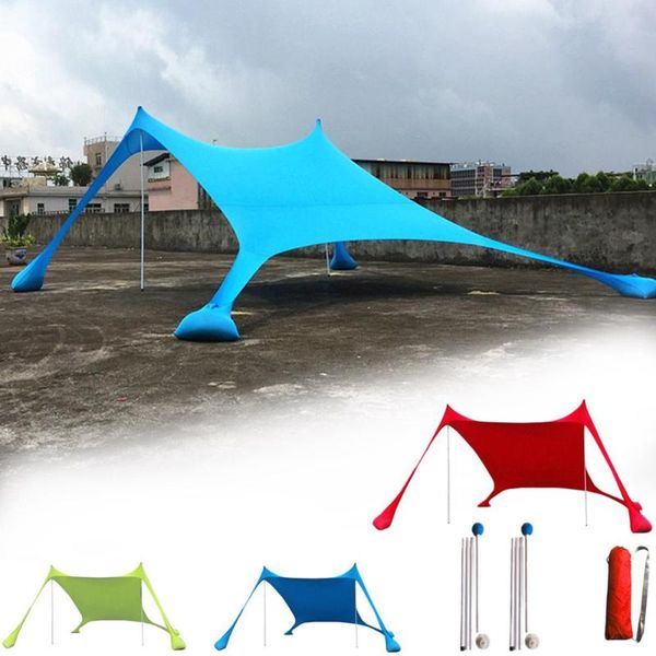 portable beach sunshade tent with sandbag anchors 4 aluminum poles quality lycra fabric anti-uv perfect sun shelter awning tents and shelter
portable beach sunshade tent with sandbag anchors 4 aluminum poles quality lycra fabric anti-uv perfect sun shelter awning tents and shelter
