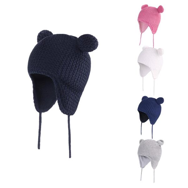 berets baby winter warm earflap hat for boys girls infant toddler solid color knit cute ears fleece lined chin straps skull beanie cap, Blue;gray
berets baby winter warm earflap hat for boys girls infant toddler solid color knit cute ears fleece lined chin straps skull beanie cap, Blue;gray