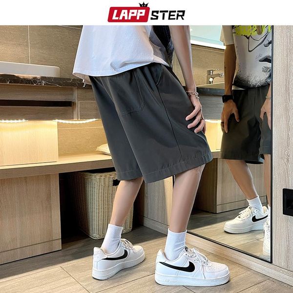 men's shorts lappster men harajuku solid korean fashion causal 2021 summer mens streetwear basketball male vintage sweat, White;black
men's shorts lappster men harajuku solid korean fashion causal 2021 summer mens streetwear basketball male vintage sweat, White;black