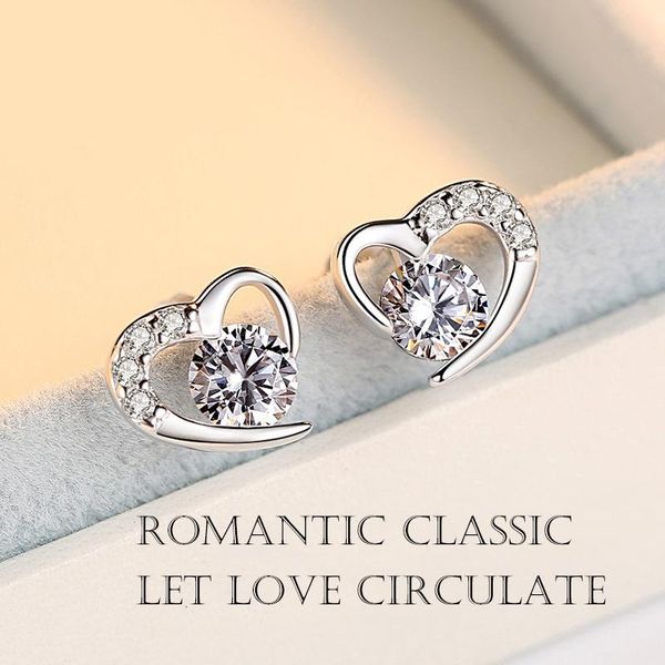 dangle & chandelier french design heart shaped female stud earrings dignified women perfectly inlaid with zircon luxury wedding jewelry coup, Silver
dangle & chandelier french design heart shaped female stud earrings dignified women perfectly inlaid with zircon luxury wedding jewelry coup, Silver