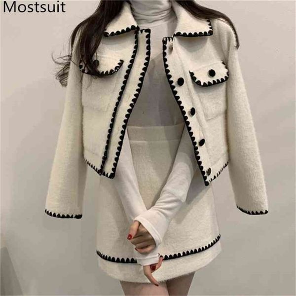 korean vintage two piece skirt suits sets women single-breasted coat + a-line mini outfits elegant ladies matching set 210513, White
korean vintage two piece skirt suits sets women single-breasted coat + a-line mini outfits elegant ladies matching set 210513, White