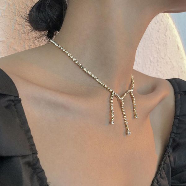 chains full rhinestone choker necklace women wedding accessories tassle chain punk gothic chokers jewelry collier femme, Silver
chains full rhinestone choker necklace women wedding accessories tassle chain punk gothic chokers jewelry collier femme, Silver