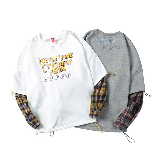 hoodies fashion fleece jian ai men's brand letter printed sweater loose two long sleeve coat, Black
hoodies fashion fleece jian ai men's brand letter printed sweater loose two long sleeve coat, Black