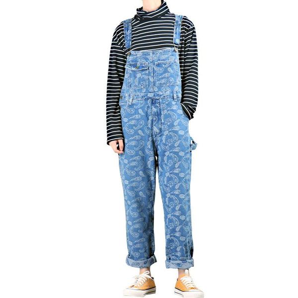 men fashion printed jeans jumpsuits with multi pockets loose denim bib overalls for male size s-3xl men's, Blue
men fashion printed jeans jumpsuits with multi pockets loose denim bib overalls for male size s-3xl men's, Blue