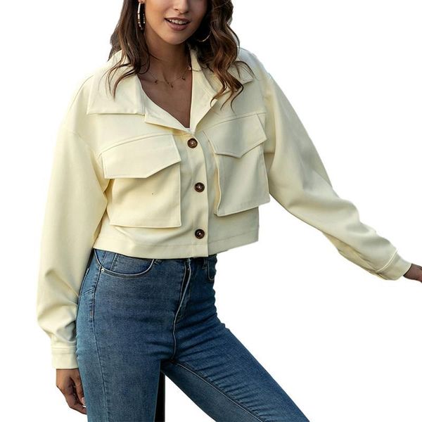 women's jackets female coat solid color shirt turn-down collar long sleeve greatcoat for women apricot button cardigan casual 8idg, Black;brown
women's jackets female coat solid color shirt turn-down collar long sleeve greatcoat for women apricot button cardigan casual 8idg, Black;brown