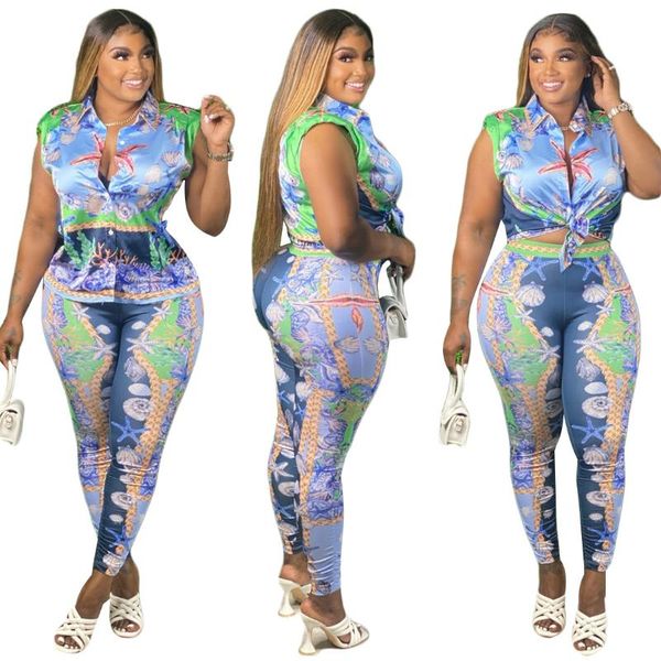 women's two piece pants women set print sleeveless turn-down collar single breasted pencil 2 sets fashion outfit summer, White
women's two piece pants women set print sleeveless turn-down collar single breasted pencil 2 sets fashion outfit summer, White