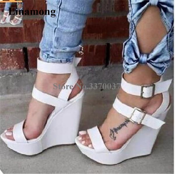 summer fashion women open toe high platform wedge sandals ankle straps buckles height increased, Black
summer fashion women open toe high platform wedge sandals ankle straps buckles height increased, Black