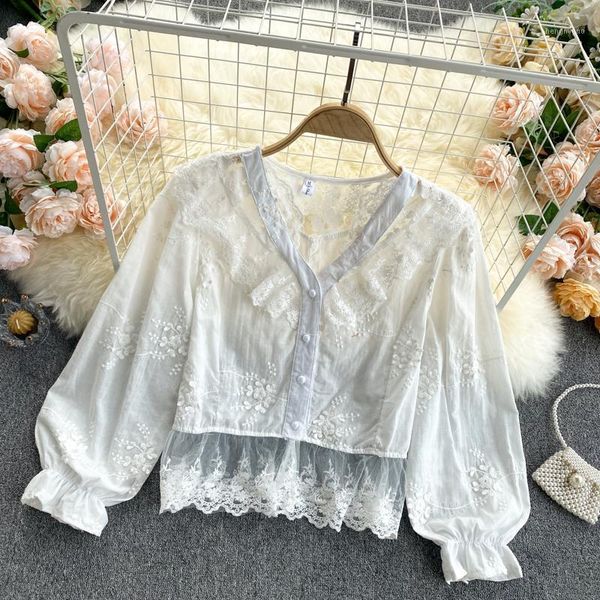 spring korea fashion women elegant casual white v-neck long sleeve lace blouse and shirt blusas largas j209 women's blouses & shirts
spring korea fashion women elegant casual white v-neck long sleeve lace blouse and shirt blusas largas j209 women's blouses & shirts