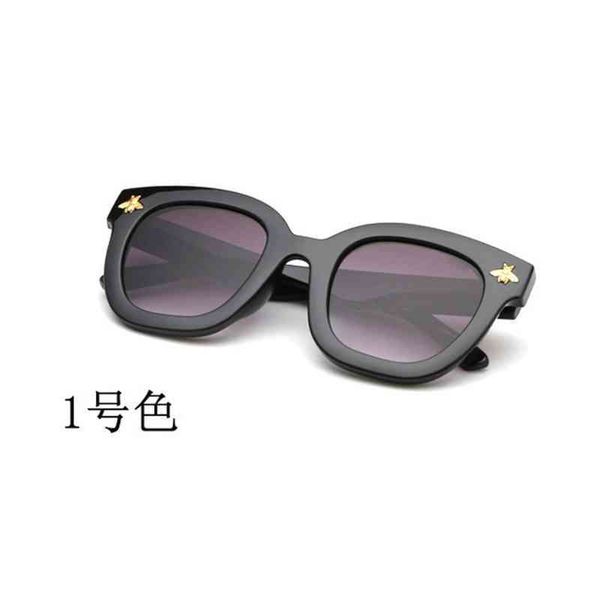 sunglasses new large frame 0116 women's, White;black