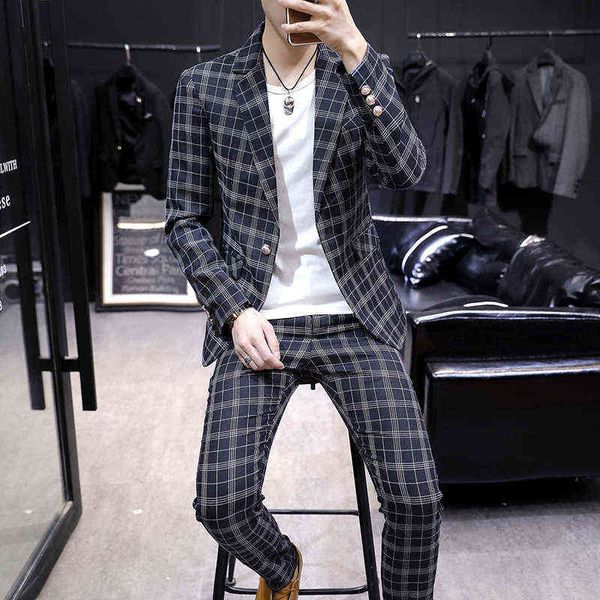 luxury men's suits blazers suit men's two-piece korean slim fit lattice bridegroom wedding man casual profsional suit, White;black
luxury men's suits blazers suit men's two-piece korean slim fit lattice bridegroom wedding man casual profsional suit, White;black