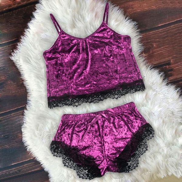 women's g-strings women lingerie camisole shorts v-neck velvet pajamas sleepwear solid color elasticity underwear 1.22 n0uj, Black;white
women's g-strings women lingerie camisole shorts v-neck velvet pajamas sleepwear solid color elasticity underwear 1.22 n0uj, Black;white