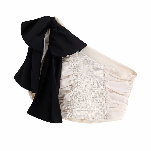 clothing backless summer style european-american wind single-shouldered lace patchwork color pleated short shirt women blouse, White
clothing backless summer style european-american wind single-shouldered lace patchwork color pleated short shirt women blouse, White