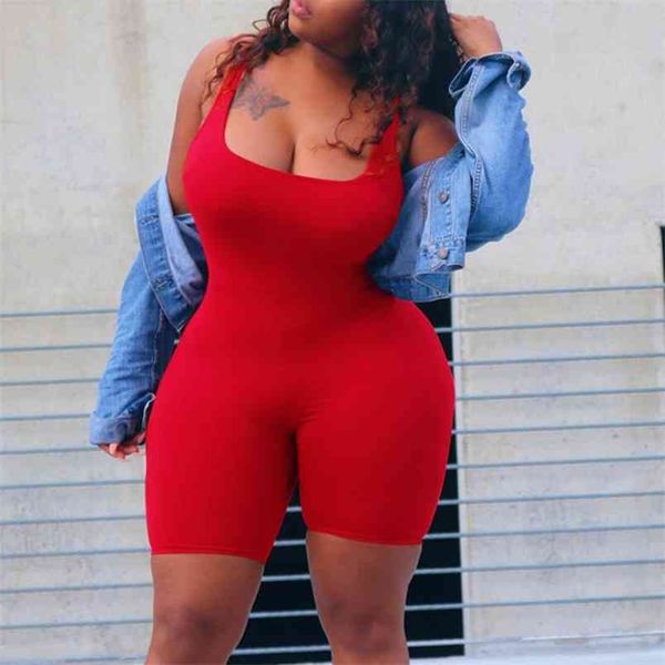 omsj casual solid color women's summer sports playsuit square collar sleeveless stretch fitness running bodycon jumpsuit shorts 210517, Black;white
omsj casual solid color women's summer sports playsuit square collar sleeveless stretch fitness running bodycon jumpsuit shorts 210517, Black;white