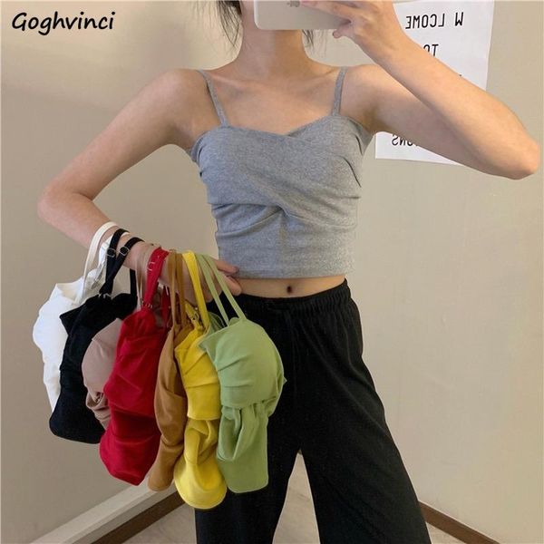 women's tanks & camis multi-colors camisole women sleeveless spaghetti strap corset backless slim padded design ulzzang sweet crop top, White
women's tanks & camis multi-colors camisole women sleeveless spaghetti strap corset backless slim padded design ulzzang sweet crop top, White