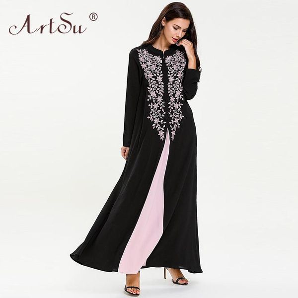 casual dresses zipper patchwork abaya caftan prayer dress women retro ethnic floral embroidery maxi loose black robe femme big size, Black;gray
casual dresses zipper patchwork abaya caftan prayer dress women retro ethnic floral embroidery maxi loose black robe femme big size, Black;gray