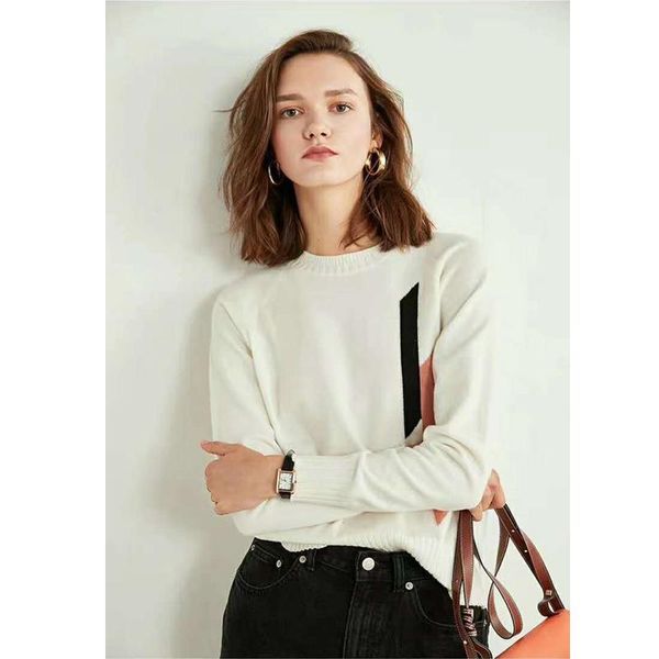 women's sweaters winter sweater pullovers long sleeve chic woman clothes female casual streetwear women, White;black
women's sweaters winter sweater pullovers long sleeve chic woman clothes female casual streetwear women, White;black