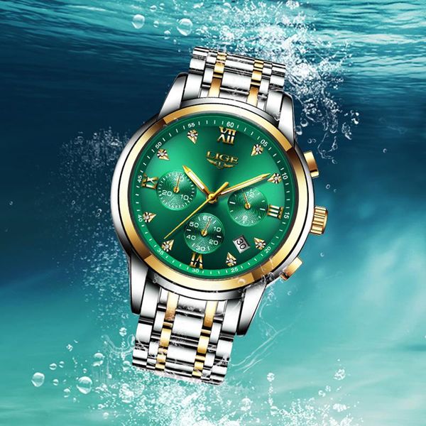 wristwatches lige watch men fashion sports quartz full steel gold business mens watches waterproof relogio masculino, Slivery;brown
wristwatches lige watch men fashion sports quartz full steel gold business mens watches waterproof relogio masculino, Slivery;brown