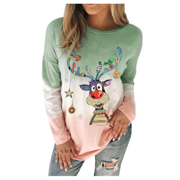 women's t-shirt women autumn plus size christmas print long sleeve sweatshirt dyed pullover fashion comfortable camisas de mujer, White
women's t-shirt women autumn plus size christmas print long sleeve sweatshirt dyed pullover fashion comfortable camisas de mujer, White
