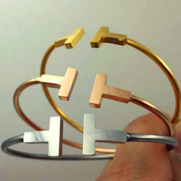 star with simple double t open for women stainless steel electroplating furnace real gold bracelet production, Silver
star with simple double t open for women stainless steel electroplating furnace real gold bracelet production, Silver